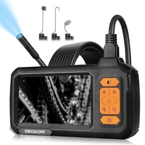 Inspection Camera Endoscope Borescope with Light: Bitjoy 1920P IPS 4.3" Scope Snake Camera - 16.4FT Waterproof 8mm Borescope Inspection Camera