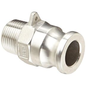 Dixon Valve & Coupling G75-F-SS Investment Cast Stainless Steel 316 Global Type F Cam and Groove Hose Fitting, 3/4" Plug x 3/4" NPT Male