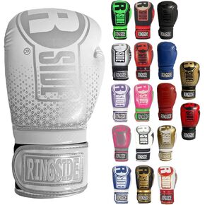 Ringside Apex Bag Gloves, IMF-Tech Boxing Gloves with Secure Wrist Support, Synthetic Boxing Gloves for Men and Women, White, L/XL