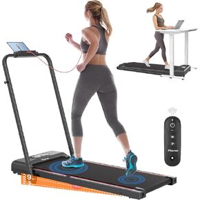2-in-1 Incline Treadmills for Home, 2.5 HP Compact Walking Pad Under Desk Treadmill with Incline 3%/9%, Remote Control, LED Display, 1-12 km/h Speed Lightweight Treadmill for Home/Office