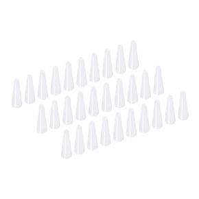 YOKIVE 50Pcs Silicone Rubber Stoppers, Solid Tapered Plugs with High-Temperature Resistance | Protect Hole, Great for Lab Industry (White, 1/8" to 15/64")