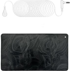Grounding Mat (23.6x13 Inch) Enjoy Grounded Effect at Home Especially During Sleep, Grounding Kit,Black,1Pcs
