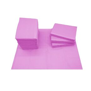 HuoHuo 125PCS Disposable Dentistry Bibs Sheets Cloths,Waterproof Nail Art Table Cushion,Size 13 X 18 inches Table Covers,ink Clean Pad,2 ply absorbent paper,Personal for Underpad Hygiene (Pink)