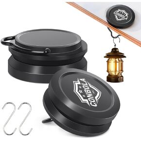Strong Magnet Hooks for Camping Heavy Duty Tent Accessories 2pcs Magnetic Hooks with 2 S-Hooks for Tent, Outdoor Hanger for Lanterns,Tent Essentials,Portable and Lightweight for Car ,Tent ,Boat,Truck