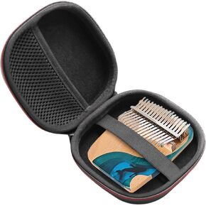 Hard Travel Carrying Finger Piano Case Compatible With Kalimba Thumb Piano 17 Keys, Portable Mbira Finger Piano (Only Case)