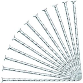 6-Inch Landscape Stakes Spiral Galvanized Landscape Spikes for Weed Barrier, Carpentry, Tent (100)