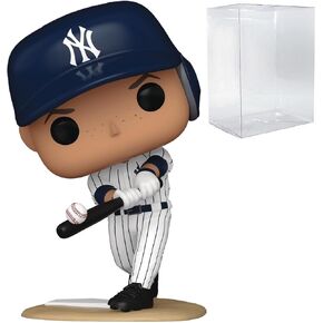 POP MLB: Yankees - Aaron Judge Funko Vinyl Figure (Bundled with Compatible Box Protector Case), Multicolor, 3.75 inches
