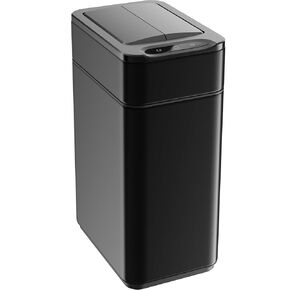 hOmeLabs Durable 2.4 Gallon Sensor Trash Can, Retractable Butterfly Lid, Batteries Included, Space-Efficient, Easy Clean, Battery-Powered