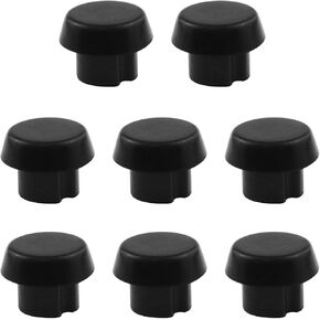 Pool Cue Bottom Cover Billiard Cue Bottom Rubber Plug Billiard Cue Bottom Cover Billiard Rubber Plug Protective Pads (Black) 8 PCS