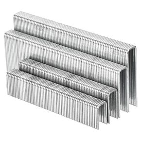 uxcell 16 Gauge Narrow Crown Staples 3/4", 1", 1-1/2", 2" 1120Pcs Galvanized Steel for Pneumatic, Electric Stapler, White