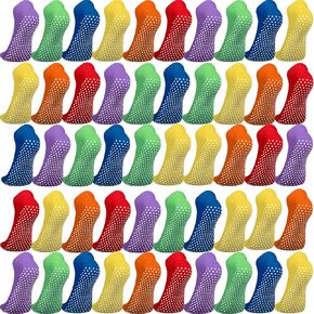 Janmercy 36 Pairs Non Slip Socks Women's Sports Yoga Pilates Socks Slipper Socks with Grippers