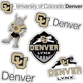 Desert Cactus University of Colorado Denver Sticker Lynx CU Vinyl Decals Laptop Water Bottle Car Scrapbook Sheet T2 (Type 2)