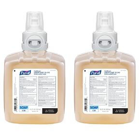 PURELL Foam Handwash 2% CHG Antimicrobial Foam, Fragrance Free, 1200 mL Foam Hand Soap Refill for PURELL CS8 Automatic Soap Dispenser (Pack of 2) – 7881-02 - Manufactured by GOJO, Inc.
