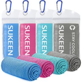 Sukeen Cooling Towel,Instant Evaporative Cooling for Sports,Yoga,Golf,Gym,Neck,Workout and More(40"x 12")