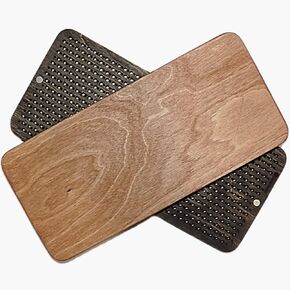 Sadhu Board with Galvanic Nails Yoga for Beginners Practice Meditation Standing Folding Board Brown Nails Step 0,31 in