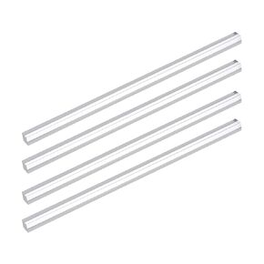 DMiotech 4 Pack 10mmx10mmx250mm Acrylic Square Rod Solid Plastic PMMA Bar Stick for DIY Crafts Clear
