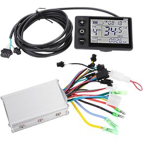 Qiilu Motor Brushless Controller, 24V‑48V Waterproof LCD Display Panel Electric Bicycle Scooter Controller Kit for Electric Bicycles, Scooters