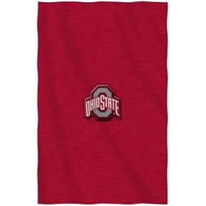 Licensed NCAA Oversized Soft and Cozy Sweatshirt Throw Blanket 54" x 84" (Ohio State Buckeyes)