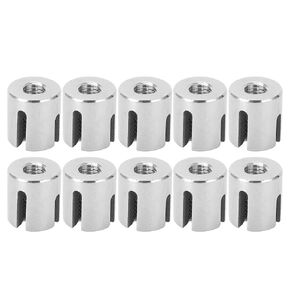 Cross Cable Clamps 10Pcs Cross Wire Rope Clip, Sturdy Stainless Steel Cross Wire Rope Clip Railing Clamp Fastener for Indoor Outdoor, Invisible Cable Clips Cross Cable Clamp (M8