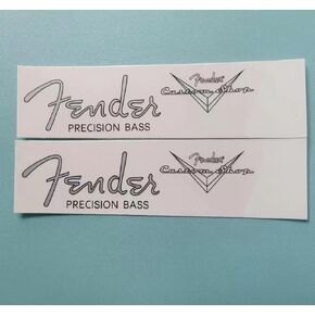 Fits For Fender Electric Guitar & Bass Head Stickers - 16 CS P bass Logo Water Transfer Stickers - Trademark Tearable Film