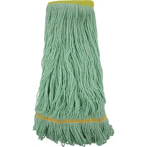 Boardwalk BWK1200XL EcoMop Looped-End Recycled Fibers Mop Head - Green, Large