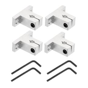 uxcell 4pcs SK6 Aluminum Linear Rod Rail Shaft Support for 6mm Diameter Shaft, Linear Motion Rail Guides Mounting Bracket for CNC Machine, 3D Printer, Automation Equipment, Silver Tone