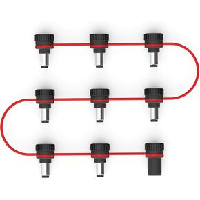 D'Addario Accessories XPND Adjustable Daisy Chain - Daisy Chain Guitar Pedal Power Cable - Customizable Daisy Chain