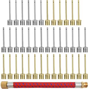 40 Pack Ball Pump Inflation Needle,Stainless Steel Air Pump Needle, with A Pump Needle Adaptor Hose, Inflate Pump Needle for Football Basketball Soccer Volleyball Rugby and Other Sports Balls