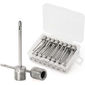 Stainless Steel Air Pump Needle Ball Pump Inflation Needles, Pack of 30 with Box for Football, Basketball, Soccer, Volleyball