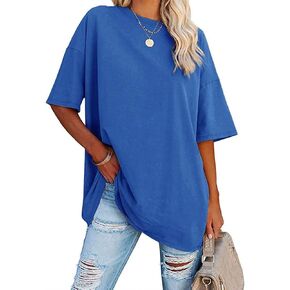 Women's Oversized T-Shirt Summer Casual Tops Short Sleeve Loose fit Tunic Basic Tees