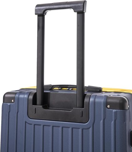 Rockland 3 Set, 2-Piece Hardside Spinner Wheel Upright Luggages with Tote, Black in Saudi Arabia