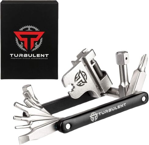 Multitool Universal Multitool - Ultimate 17 في 1 مجموعة أدوات ذات حجم محمول مع قاطع السلسلة ومفاتيح Allen وأداة التحدث والمزيد - أدوات إصلاح الدراجات متعددة الوظائف الثقيلة in Saudi Arabia