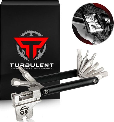 Multitool Universal Multitool - Ultimate 17 في 1 مجموعة أدوات ذات حجم محمول مع قاطع السلسلة ومفاتيح Allen وأداة التحدث والمزيد - أدوات إصلاح الدراجات متعددة الوظائف الثقيلة in Saudi Arabia