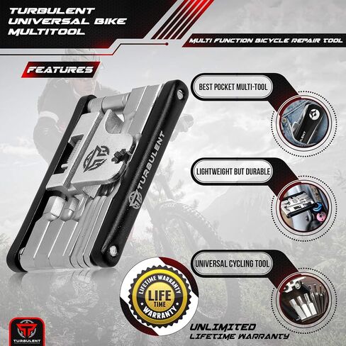 Multitool Universal Multitool - Ultimate 17 في 1 مجموعة أدوات ذات حجم محمول مع قاطع السلسلة ومفاتيح Allen وأداة التحدث والمزيد - أدوات إصلاح الدراجات متعددة الوظائف الثقيلة in Saudi Arabia