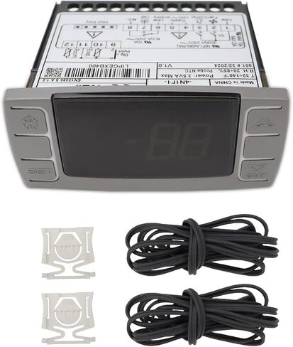 جهاز التحكم في درجة الحرارة USTAR متوافق مع Dixell XR06CX-4N1F1، 120 فولت 50-60 هرتز، مناسب لميجالي أتوسا والثلاجات التجارية الأخرى، مع مجسات مستشعر درجة الحرارة ومشبك in Kuwait