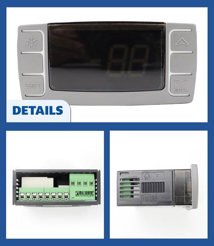 جهاز التحكم في درجة الحرارة USTAR متوافق مع Dixell XR06CX-4N1F1، 120 فولت 50-60 هرتز، مناسب لميجالي أتوسا والثلاجات التجارية الأخرى، مع مجسات مستشعر درجة الحرارة ومشبك in Kuwait