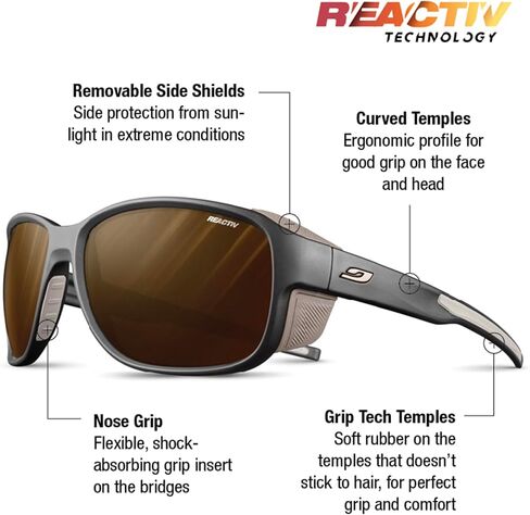 Julbo Monterosa 2 Glacier Sunglasses|Men & Women|Side Shields for Mountaineers in Saudi Arabia