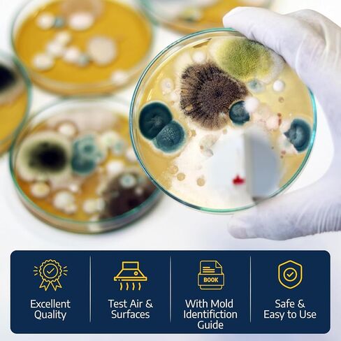 10 Pcs Mold Test Kit, Mold Testing Kit with 10 Individual Tests- Indoor Air Quality Tester-Mold Identification Guide-Free Lab Analysis-Fast and Reliable Mold Detector at Home in Saudi Arabia