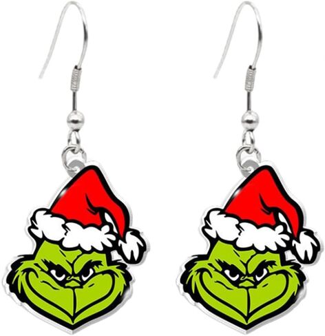 Christmas Acrylic Earrings for Women Cute Greench Earrings Earrings Christmas Teardrop Dangle Earrings Christmas Jewelry Gift in Saudi Arabia