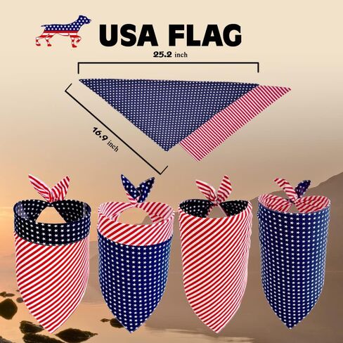 مجموعة Bandanas الكلاب -4 Bandanas للكلاب ، مثالية للتكاثر الكبيرة والمتوسطة والصغيرة - قابلة للغسل للفتاة أو فتى الحيوانات الأليفة ، وشوش قابلة للتعديل وقابلة للانعكاس للجرو - 7 تصميمات مختلفة في 1 حزمة in Kuwait