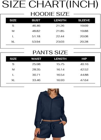 REORIA النساء 2 قطعة ملابس العرق السراويل مجموعات 2024 الخريف الصوف زمم هوديي صالة مطابقة مجموعة جرزاية ملابس رياضية in Kuwait