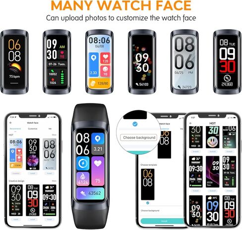 ساعة متتبع اللياقة البدنية ، ساعة ذكية مع ضغط ضغط الدم معدل نوم نوم IP67 Health Health Watch Activity Activity Tracker Watch Step Calorie Counter Pederation Watch for Men Women Android iOS Phone in Saudi Arabia
