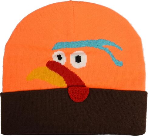 EDTREK Fun Run Turkey Beanie for Kids and Adults - Globble Knitted Pom Hat for Girls and Womens in Saudi Arabia