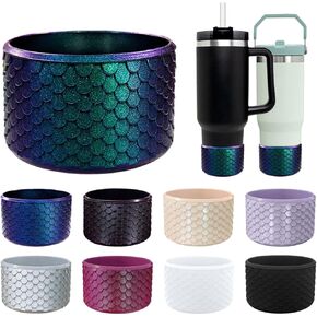 Chameleon Gradient Silicone Boots for Stanley Cup 20/30/40Oz, Anti-Slip Cup Bottom Protector Boot for 12-24oz Hydroflask Owala Tumblers Glitter Design Boot for Stanley Cup Accessories