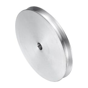 uxcell V-Type Pulley 8mm Bore 80mm Outer Dia Single Groove Aluminum Alloy for Motor Shaft Drilling Machine 6mm(1/4") PU Shape Belt