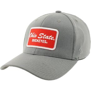 ZHATS Men's Standard NCAA Officially Licensed Fitted Hat ZH Patch Brick Gray, Grey, Medium