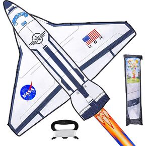 joyin spaceship kite سهلة الطيران للأطفال والبالغين مع سلسلة 262.5 قدم ، طائرة ورقية شاطئية كبيرة للألعاب والأنشطة في الهواء الطلق