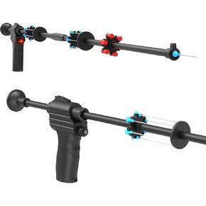 .40 Cal Blowgun for Adults with Built-in Laser Sight Blow Dart Gun for Hunting Ergonomic Grip Reusable Darts Fiber Optic Sight Portable Case with Various Darts and Needs