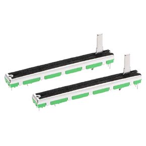 uxcell 2pcs Fader Variable Resistors 75mm Straight Slide Potentiometer B503 50K Ohm Linear Double Potentiometers for Dimming Tuning