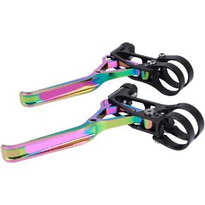 Keenso Bike Brake Levers, Ultralight Aluminum Alloy Oil Slick Brake Lever Cycling Accessory for Folding Road Bike/Mountain Bike (Electroplate Colorful) Bicycle and spare parts